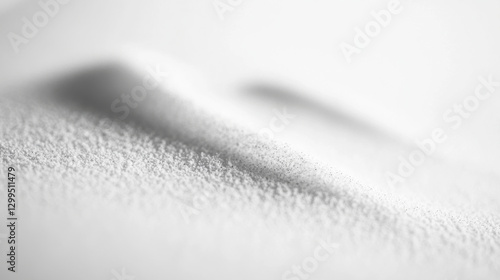 A high-resolution photograph of a fine layer of white chalk dust artfully arranged on a smooth, solid background, with faint traces of movement subtly visible photo