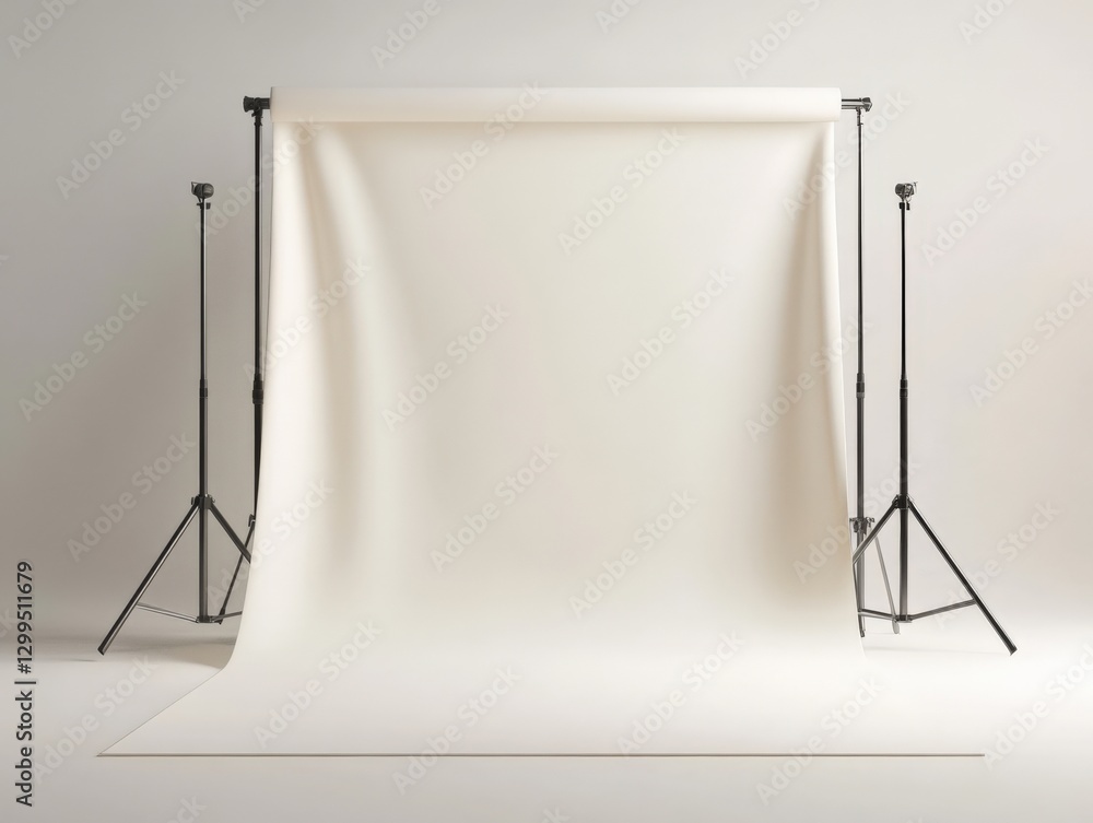 Blank backdrop in photography studio setup Blank backdrop in photography studio setup
