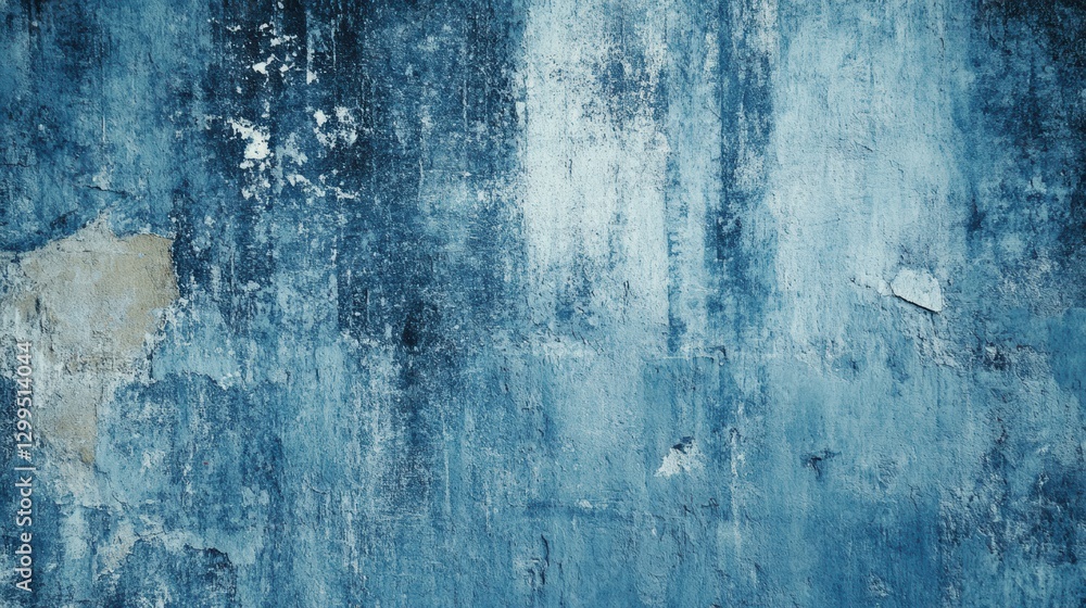 Obraz premium Abstract blue grunge wall texture