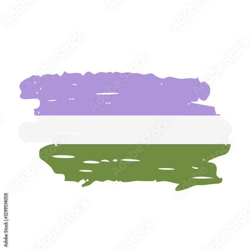 Obraz na płótnie Grunge Genderqueer Pride Flag. Symbol of LGBT community. Flag sexual identity. Vector template for banners, signs, logo design, etc. w salonie
