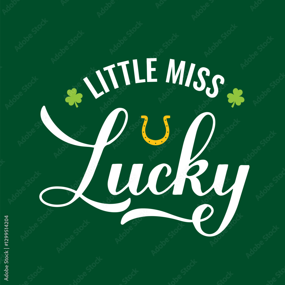 Lucky mama calligraphy hand lettering. Funny St. Patricks day quote typography poster. Vector template for greeting card, banner, flyer, etc.