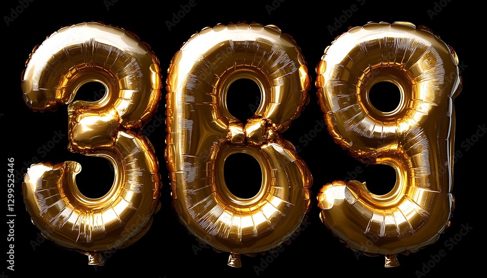 Gold Balloons Number 389