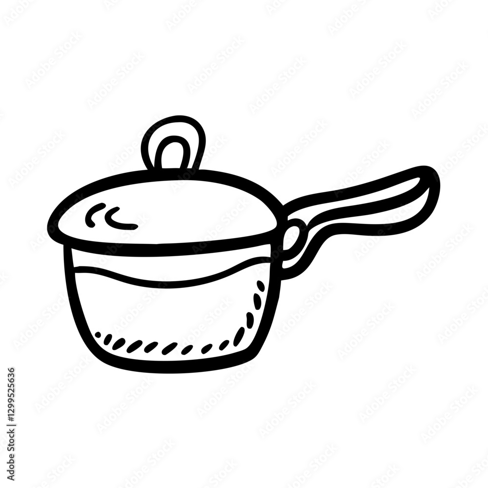 Saucepan icon with lid, cooking tool concept Saucepan icon with lid, cooking tool concept