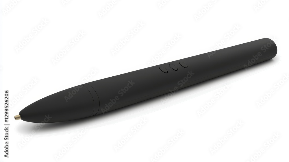 Black Stylus on White Background Black Stylus on White Background