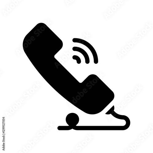telephone receiver glyph icon