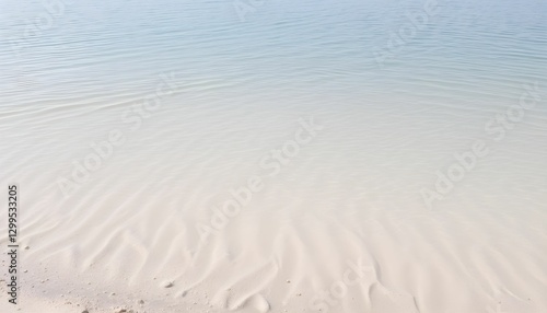 Minimalist seascape, soft pastel colors, horizon line, gentle gradient, tranquil atmosphere, misty sea, hazy sky