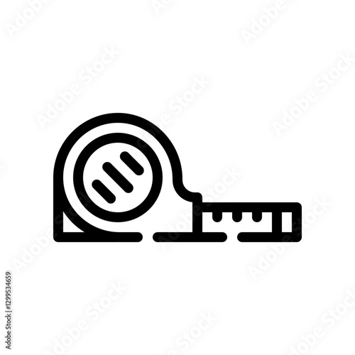 measuring tape line icon