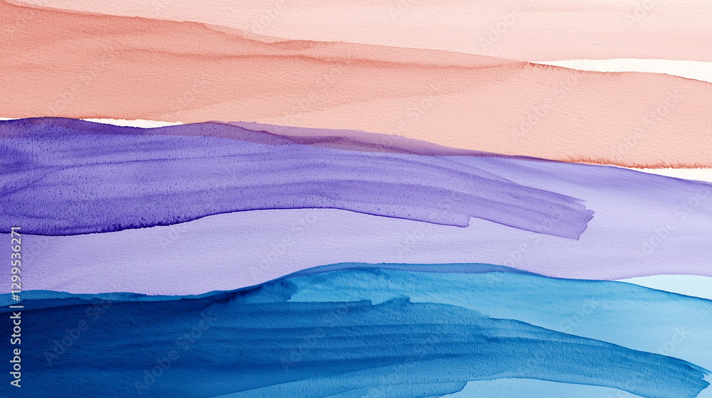 custom made wallpaper toronto digitalSoft Pastel Watercolor Texture Background in Blue and Pink Tones