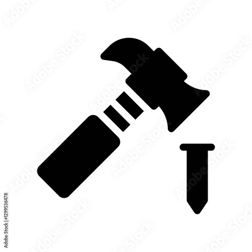hammer glyph icon
