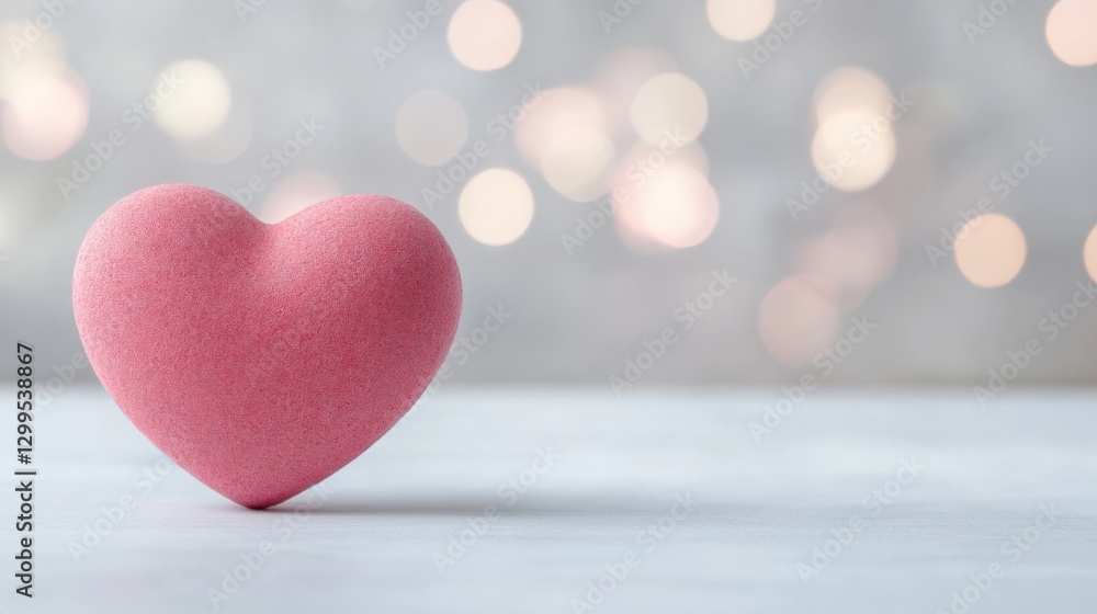 Pink Heart Shape with Bokeh Background Pink Heart Shape with Bokeh Background