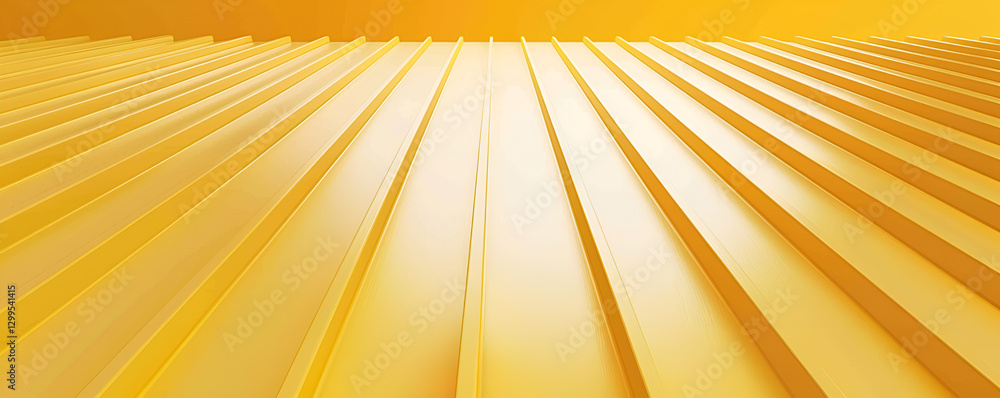 Fototapeta premium Abstrakcyjne tło 3D z żółtymi liniami i geometryczną strukturą – nowoczesna kompozycja w jasnej kolorystyce.