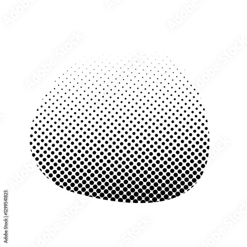 Circle black halftone spot dots backgrounds. Vector retro  abstract old spot dots halftone noise, arts. Spray points grain, grunge effect. Halftone circle. Comic dotted circles, round pop art shape