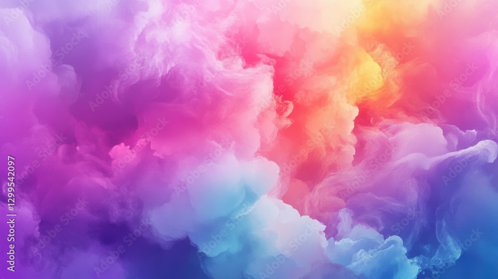 Obraz premium Dreamy pastel swirls of color.