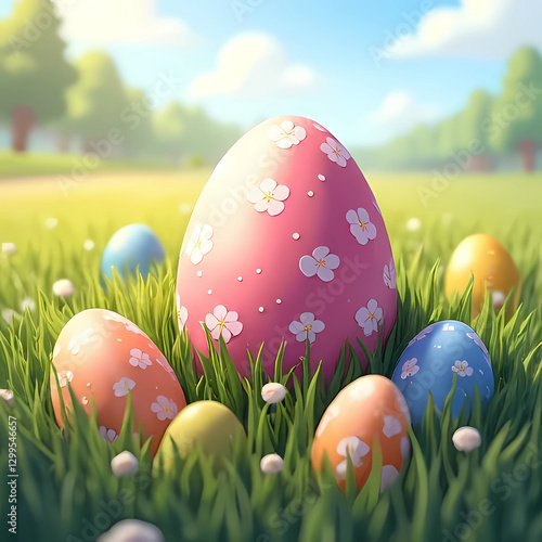 Easter Wonderland: Colorful Egg Hunt in Nature