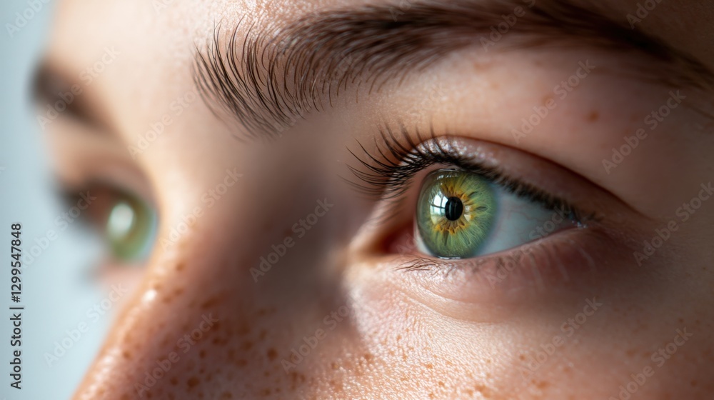 Fototapeta premium close-up of a person's green eye