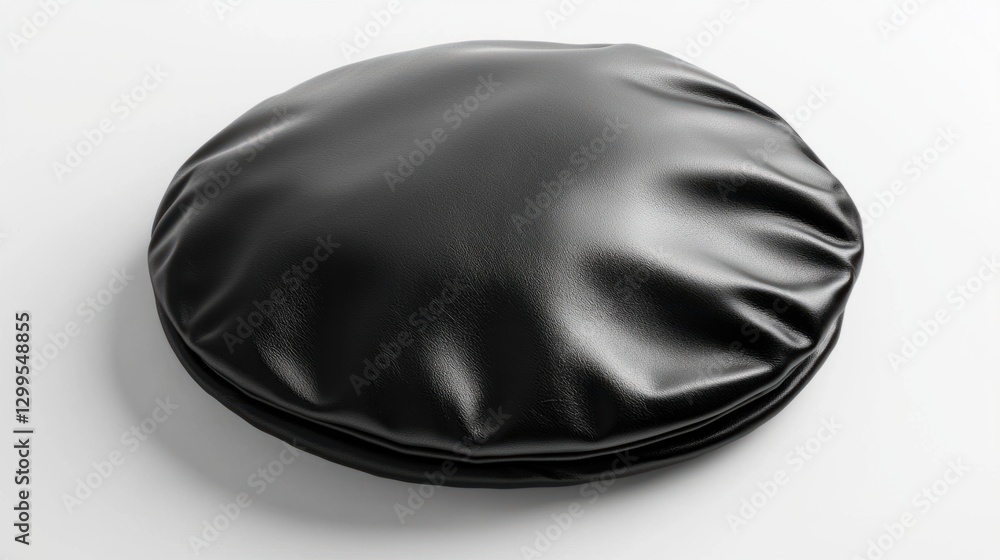 Round Black Cushion on White Background for Interior Design Use Round Black Cushion on White Background for Interior Design Use