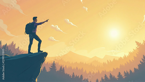 Motivational Concept of Achieving Business Goals and Making Dreams Come True