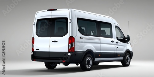 Wallpaper Mural Rear view of a modern white cargo van with a minimalistic design, isolated on a neutral background, showcasing its clean exterior, transportation functionality, and delivery purpose.

 Torontodigital.ca