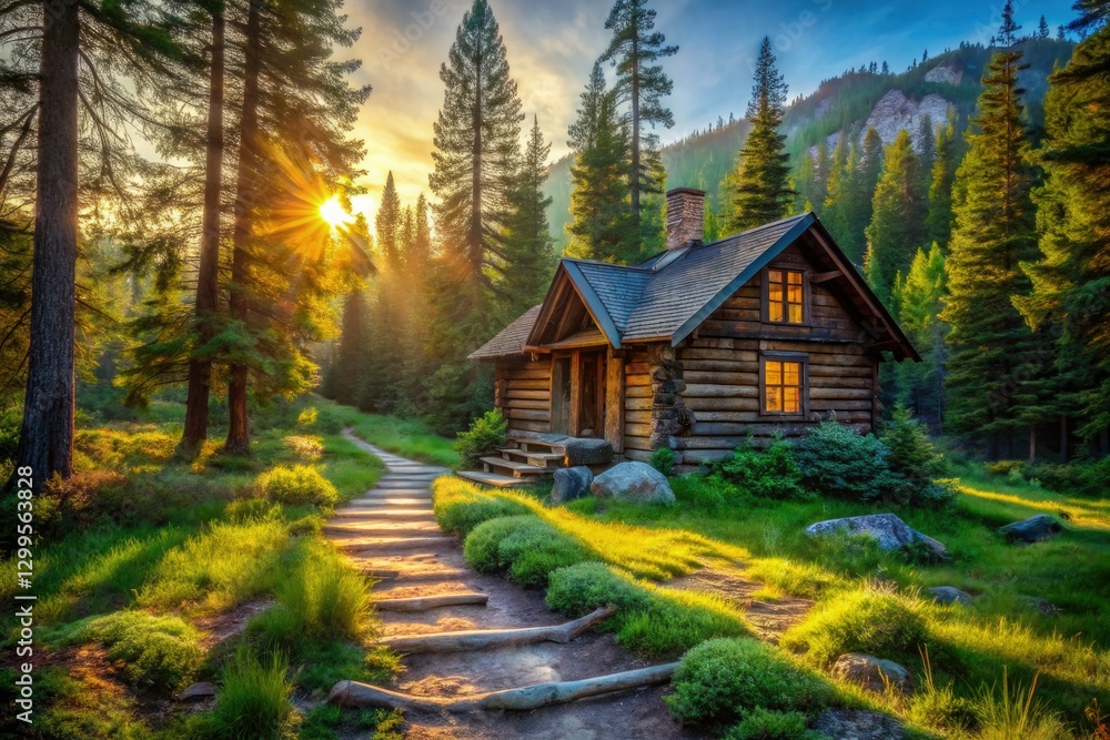 Escape to serene mountain cabin tranquility; urban exploration photography inspires peaceful retreat. Escape to serene mountain cabin tranquility; urban exploration photography inspires peaceful retreat.