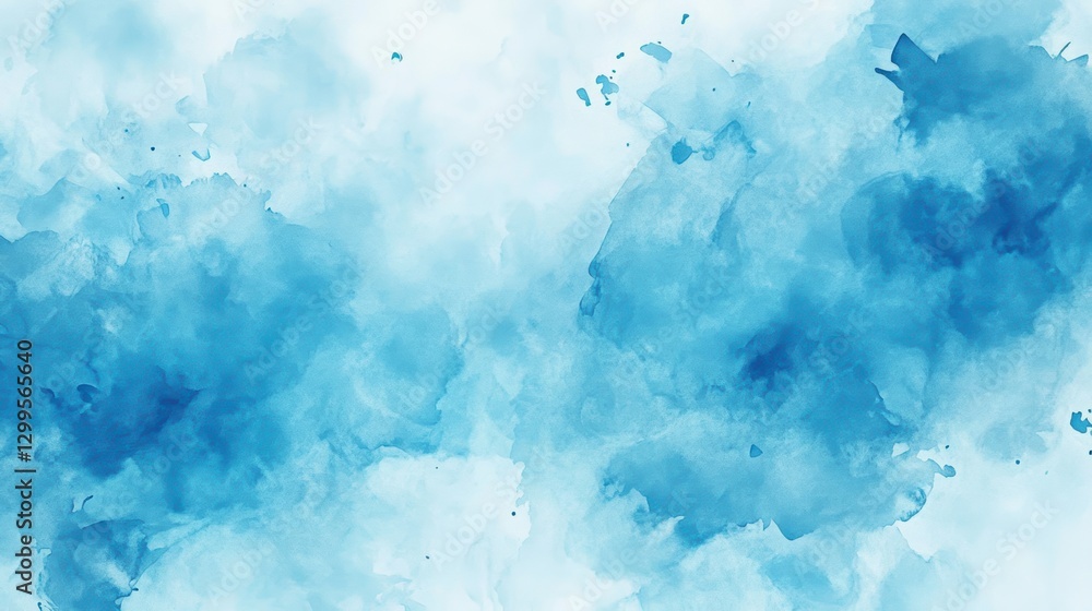 Abstract Blue Watercolor Wash Abstract Blue Watercolor Wash