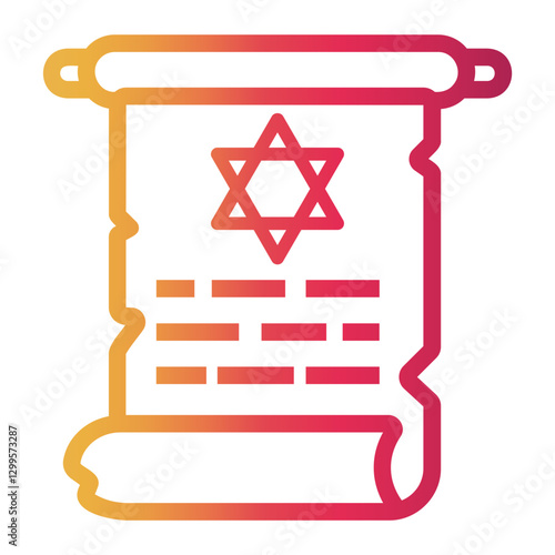 magic papper Line Gradient Icon