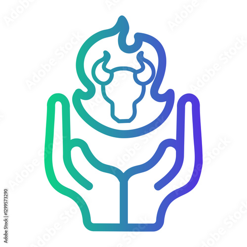 magic trick Line Gradient Icon