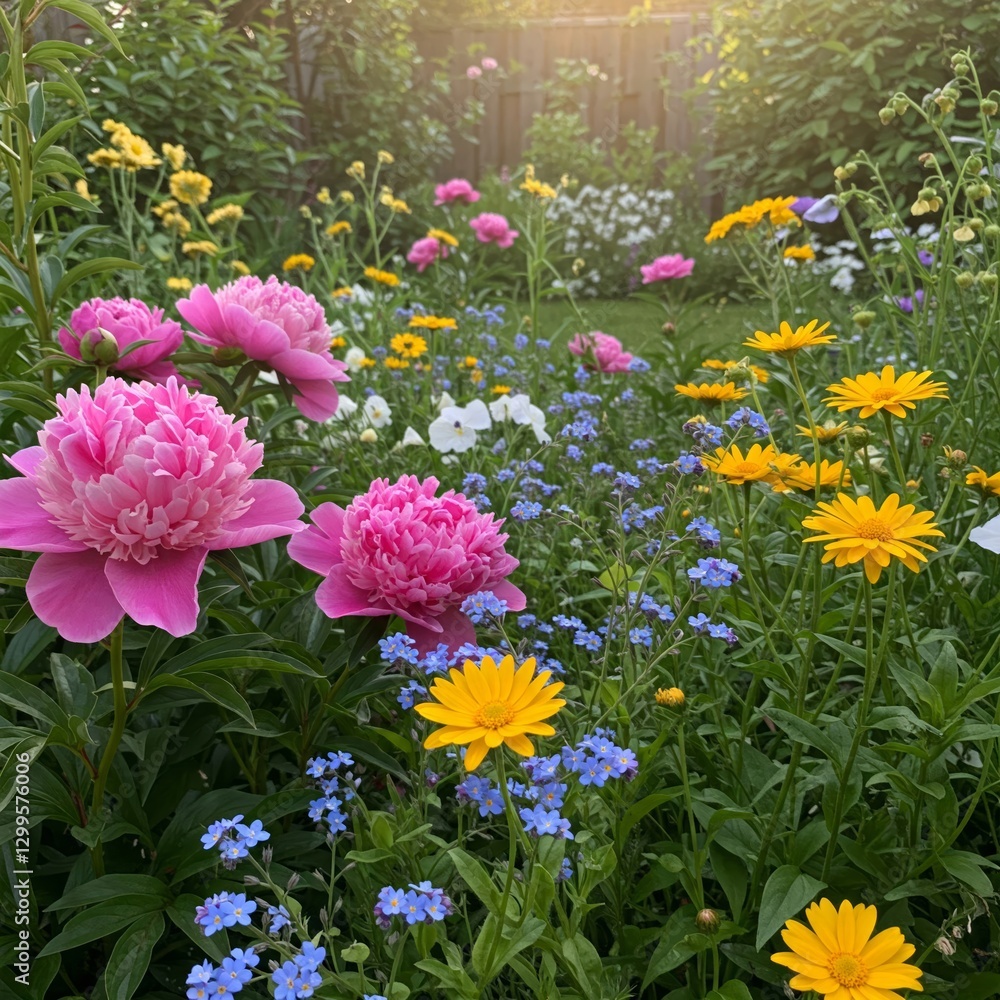Fototapeta premium Some flowers in the garden