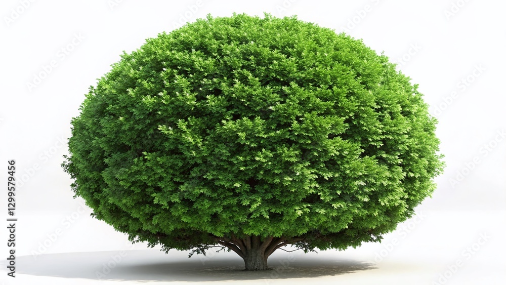 Lush Green Shrub Isolated on White Background - Perfect for Compositing Lush Green Shrub Isolated on White Background - Perfect for Compositing