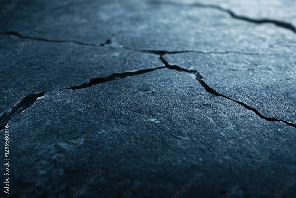 Obraz premium cracked Blue Stone Texture Close-up