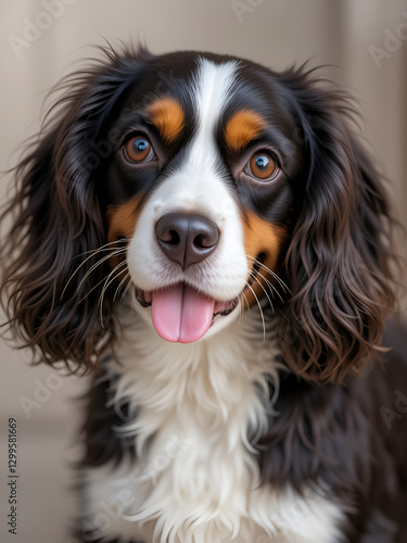 Attractive, cute dog, spaniel