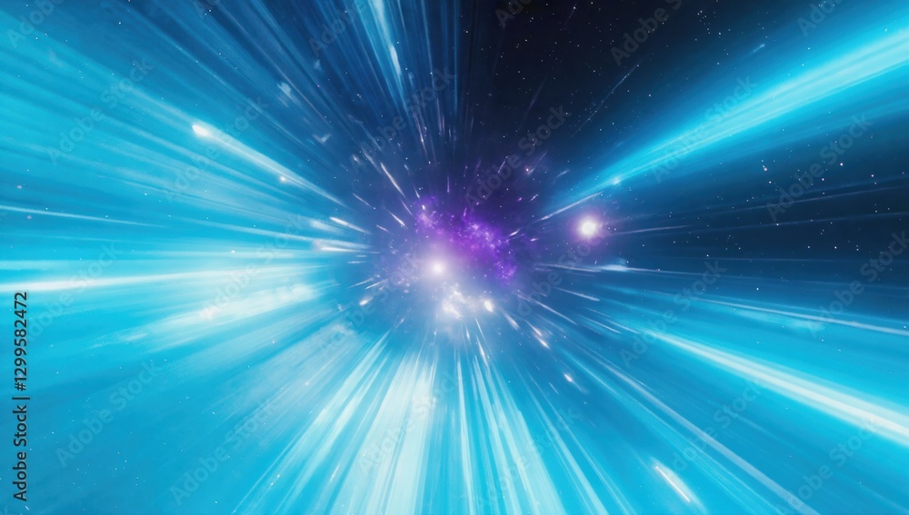 Naklejka premium Exploring cosmic energy waves in outer space digital sci-fi dynamic