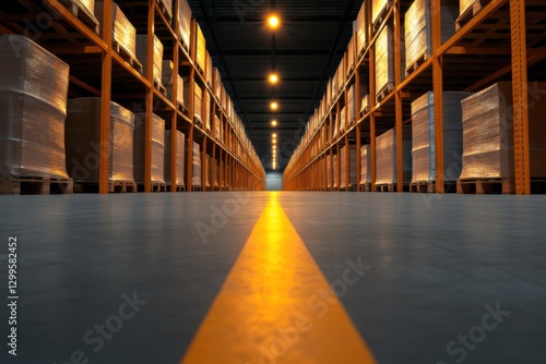 Wallpaper Mural Warehouse Interior with Pallets and Shelving Torontodigital.ca