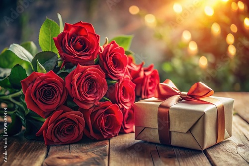 Luxurious Rose Bouquet & Holiday Gift Box - Elegant Festive Arrangement