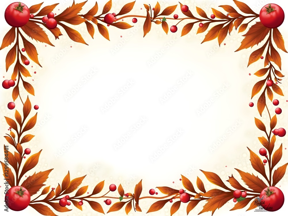 Thanksgiving Dinner Border with Cranberries and Harvest Blessings Wording concept as An intricately designed border frame featuring a Thanksgiving dinner scene with cranberries pum Clean Set 4 Thanksgiving Dinner Border with Cranberries and Harvest Blessings Wording concept as An intricately designed border frame featuring a Thanksgiving dinner scene with cranberries pum Clean Set 4