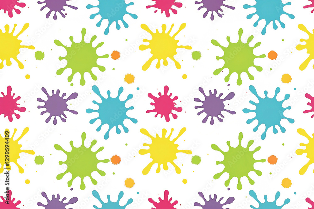 Colorful paint splatters seamless pattern. (1) Colorful paint splatters seamless pattern. (1)