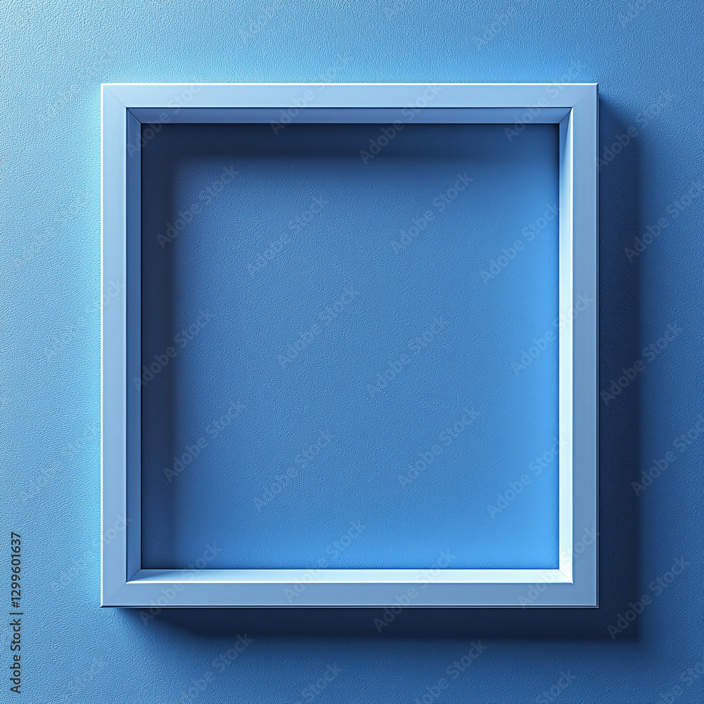 minimalistic blue photo frame isolated on black background minimalistic blue photo frame isolated on black background