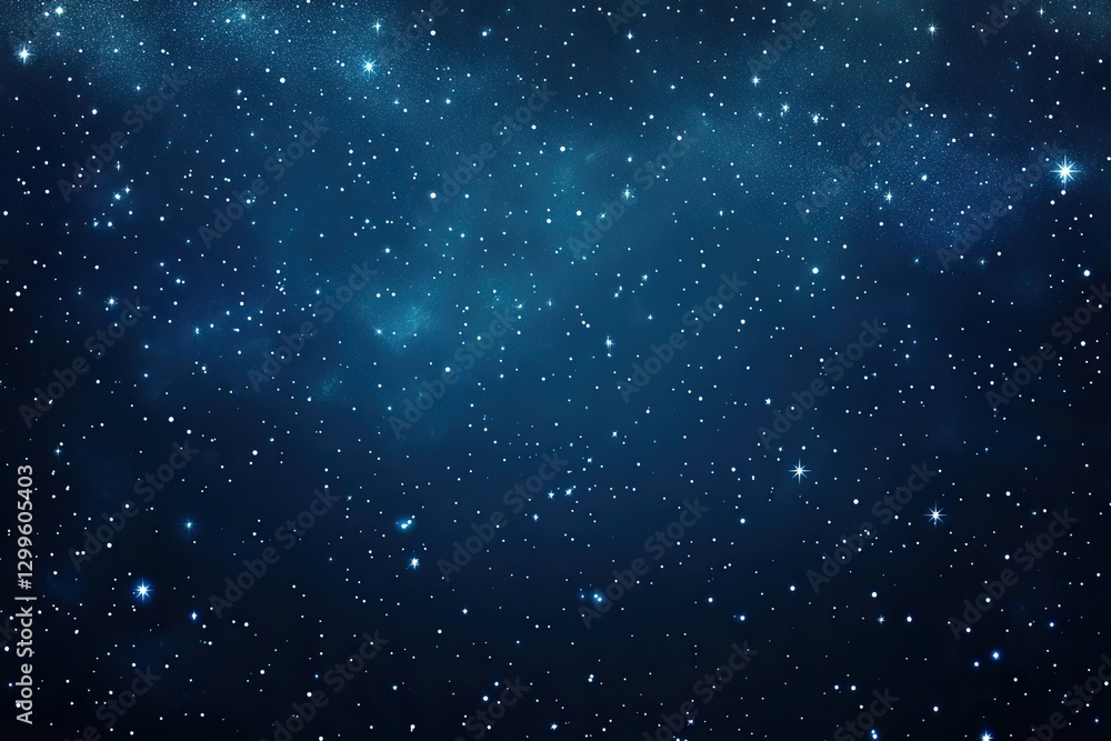 Fototapeta premium Abstract night sky with stars and Milky Way background. Dark blue space with stardust