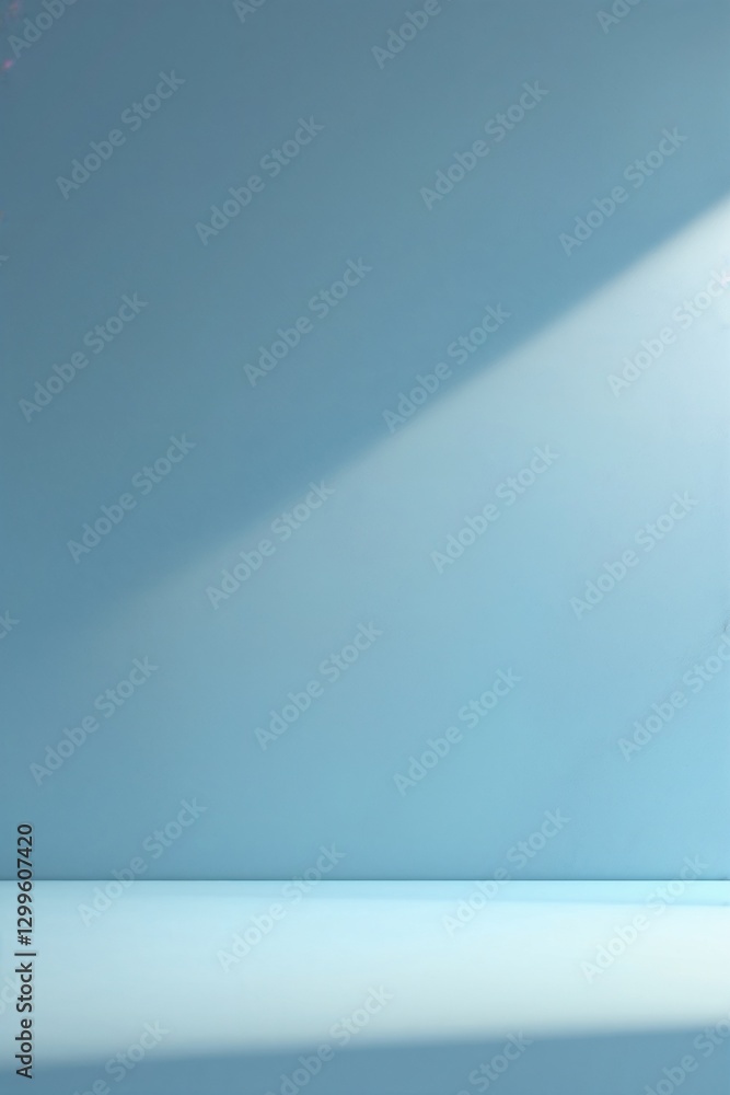 Minimalist Blue Studio Background with Diagonal Light and Shadows
Minimalist Blue Studio Background with Diagonal Light and Shadows