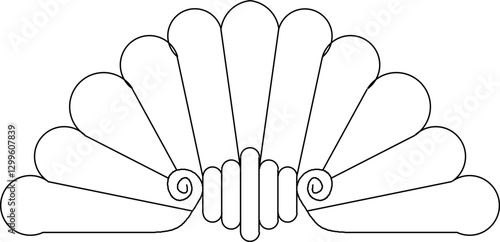 vector sketch illustration silhouette design ornament decoration cornice classic vintage ethnic roman greek  