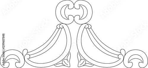 vector sketch illustration silhouette design ornament decoration cornice classic vintage ethnic roman greek  