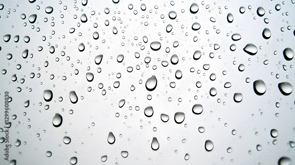 Abstract Raindrops on Glass Surface Background Abstract Raindrops on Glass Surface Background