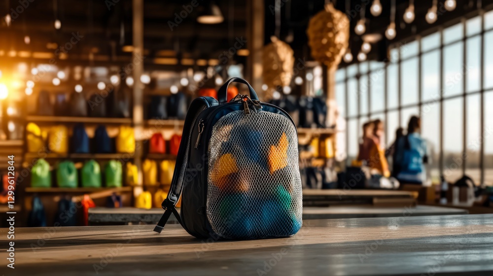 Obraz premium Eco Friendly Reusable Backpack in Sustainable Store