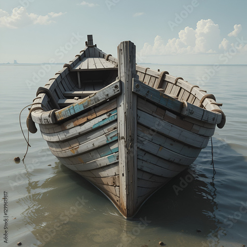 Washed Up Wooden Boat