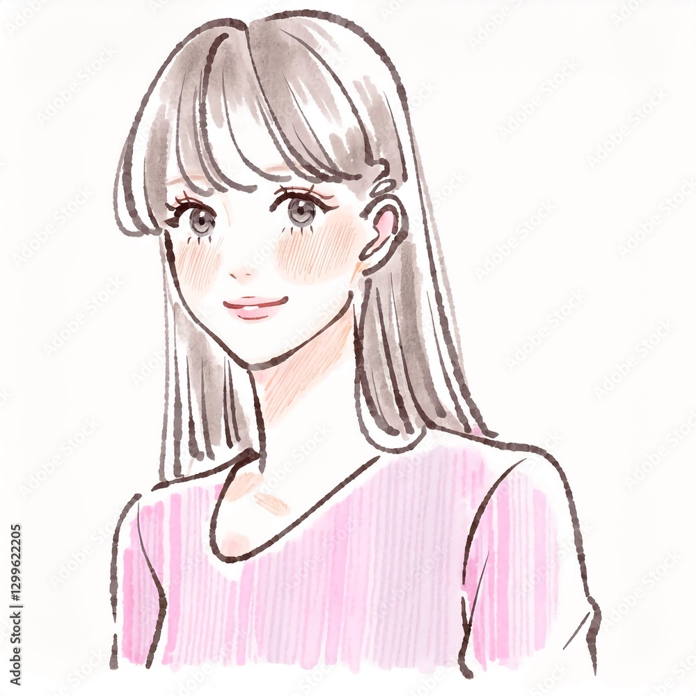 女性・女の子のイラスト素材 女性・女の子のイラスト素材