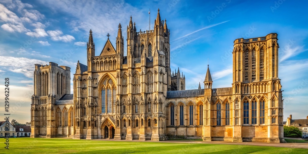 Fototapeta premium Minimalist Wells Cathedral Somerset England Gothic Architecture