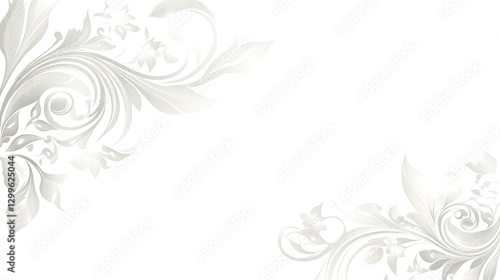 Elegant White Floral Design Background Illustration Elegant White Floral Design Background Illustration