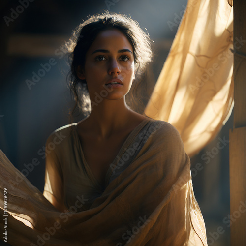 Portrait of Ancient Roman or Greek Woman 