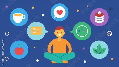 Social Media Stories Highlight The influencer is creating highlights on their profile showcasing various wellness topics like Nutrition Fitness and Mindfulness with eyecatching