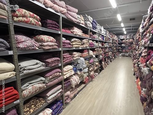 Fabric Store Shelves, Interior, Textiles, Retail, Display photo