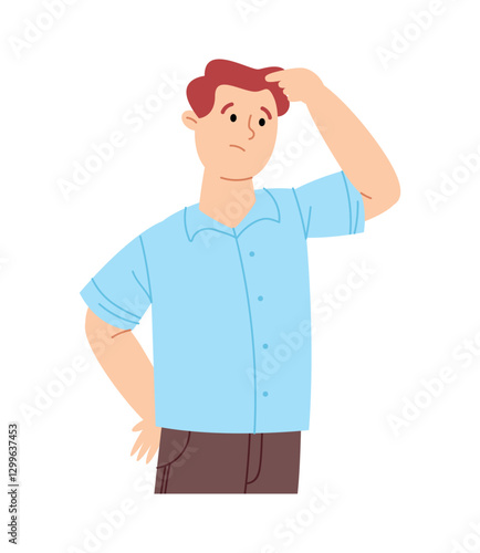 Person Thinking Scratching Head